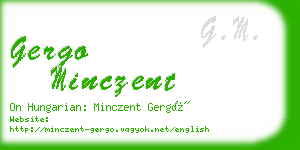 gergo minczent business card